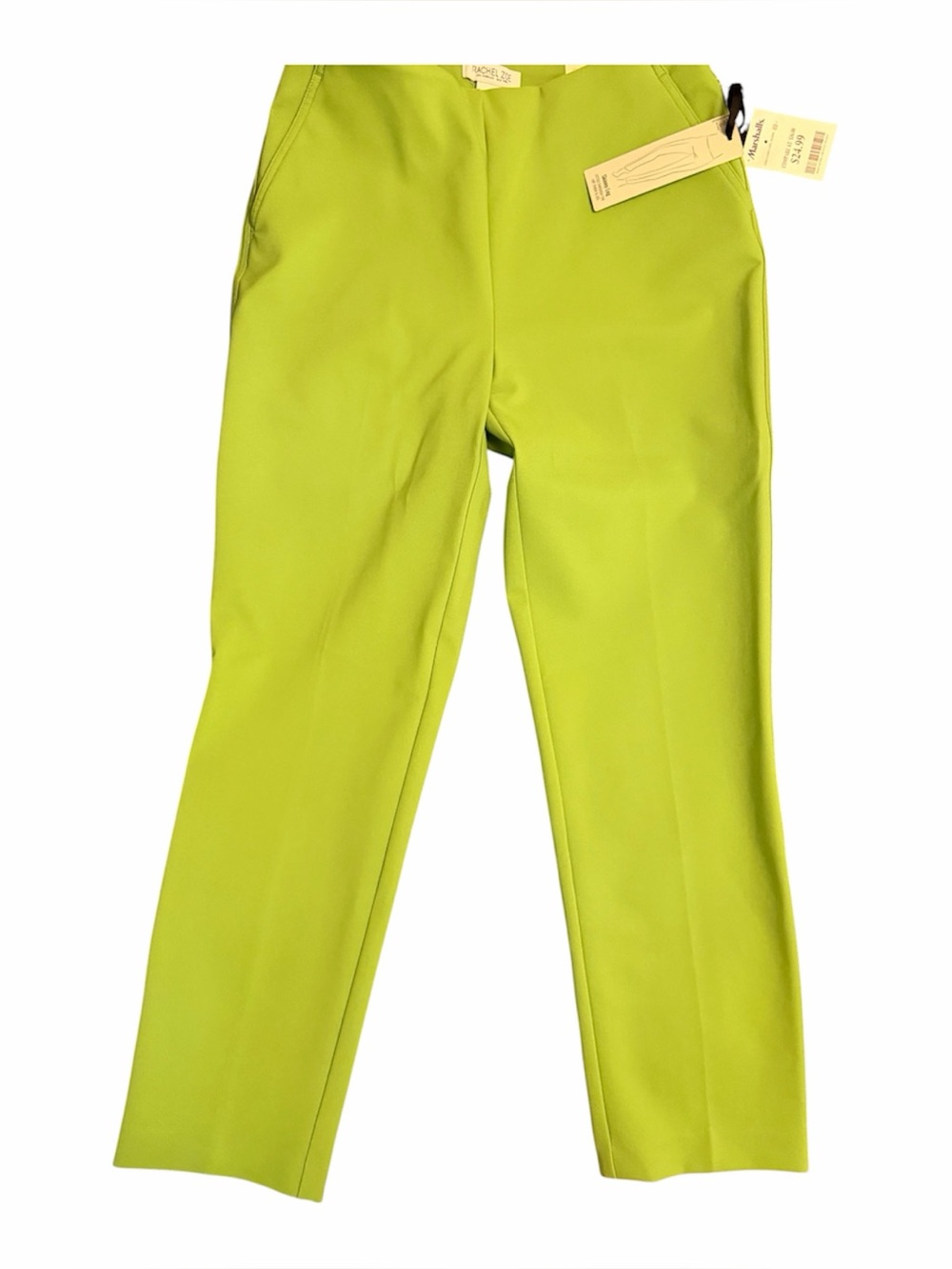 Rachel Zoe Lime Green High-Rise Slim Leg Pants